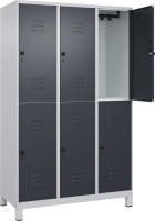 Doppelst. Schrank CLASSIC
B1200xT500xH1950 mm
RAL 7035/7016, 3x2Abteile
