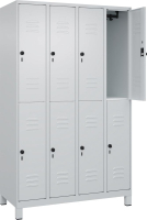 Doppelst. Schrank CLASSIC
B1200xT500xH1950 mm
RAL 7035/7035, 4x2Abteile