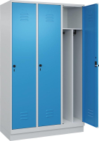Gard.-Schrank TW CLASSIC
B1200xT500xH1950 mm
RAL 7035/5012, 3 Abteile
