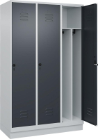 Gard.-Schrank TW CLASSIC
B1200xT500xH1950 mm
RAL 7035/7016, 3 Abteile