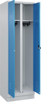 S/W-Gard.-Schrank CLASSIC
B600xT500xH1950 mm
RAL 7035/5012, 2 Abteile