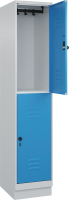 Doppelst. Schrank CLASSIC
B400xT500xH1950 mm
RAL 7035/5012, 1x2Abteile