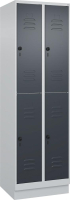 Doppelst. Schrank CLASSIC
B600xT500xH1950 mm
RAL 7035/7016, 2x2Abteile