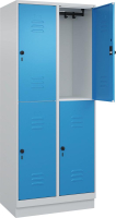Doppelst. Schrank CLASSIC
B800xT500xH1950 mm
RAL 7035/5012, 2x2Abteile