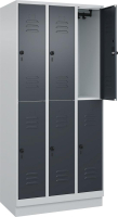 Doppelst. Schrank CLASSIC
B900xT500xH1950 mm
RAL 7035/7016, 3x2Abteile