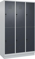 Doppelst. Schrank CLASSIC
B1200xT500xH1950 mm
RAL 7035/7016, 3x2Abteile