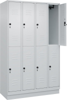 Doppelst. Schrank CLASSIC
B1200xT500xH1950 mm
RAL 7035/7035, 4x2Abteile