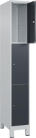 Fächerschrank CLASSIC
B300xT500xH1950 mm
RAL 7035/7016, 1x3 Fächer