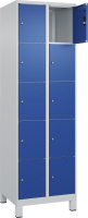 Fächerschrank CLASSIC
B600xT500xH1950 mm
RAL 7035/5010, 2x5 Fächer