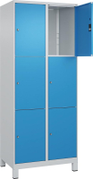 Fächerschrank CLASSIC
B800xT500xH1950 mm
RAL 7035/5012, 2x3 Fächer