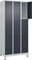 Fächerschrank CLASSIC
B900xT500xH1950 mm
RAL 7035/7016, 3x3 Fächer