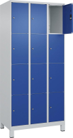 Fächerschrank CLASSIC
B900xT500xH1950 mm
RAL 7035/5010, 3x4 Fächer