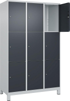 Fächerschrank CLASSIC
B1200xT500xH1950 mm
RAL 7035/7016, 3x3 Fächer