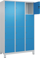 Fächerschrank CLASSIC
B1200xT500xH1950 mm
RAL 7035/5012, 3x4 Fächer