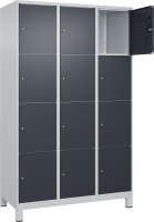 Fächerschrank CLASSIC
B1200xT500xH1950 mm
RAL 7035/7016, 3x4 Fächer