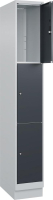 Fächerschrank CLASSIC
B300xT500xH1950 mm
RAL 7035/7016, 1x3 Fächer