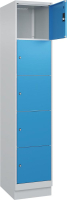 Fächerschrank CLASSIC
B400xT500xH1950 mm
RAL 7035/5012, 1x5 Fächer