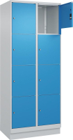 Fächerschrank CLASSIC
B800xT500xH1950 mm
RAL 7035/5012, 2x4 Fächer