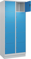 Fächerschrank CLASSIC
B800xT500xH1950 mm
RAL 7035/5012, 2x5 Fächer