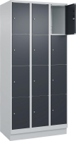 Fächerschrank CLASSIC
B900xT500xH1950 mm
RAL 7035/7016, 3x4 Fächer