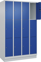 Fächerschrank CLASSIC
B1200xT500xH1950 mm
RAL 7035/5010, 4x3 Fächer