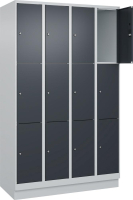 Fächerschrank CLASSIC
B1200xT500xH1950 mm
RAL 7035/7016, 4x3 Fächer