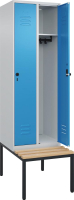Garderobenschrank CLASSIC
B600xT500xH2120 mm
RAL 7035/5012, 2 Abteile