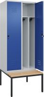 Gard.-Schrank TW CLASSIC
B800xT500xH2120 mm
RAL 7035/5010, 2 Abteile