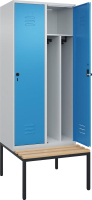 Gard.-Schrank TW CLASSIC
B800xT500xH2120 mm
RAL 7035/5012, 2 Abteile