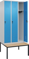 Garderobenschrank CLASSIC
B900xT500xH2120 mm
RAL 7035/5012, 3 Abteile