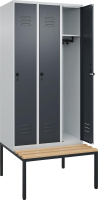 Garderobenschrank CLASSIC
B900xT500xH2120 mm
RAL 7035/7016, 3 Abteile