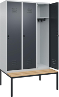 Garderobenschrank CLASSIC
B1200xT500xH2120 mm
RAL 7035/7016, 3 Abteile