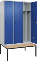 Gard.-Schrank TW CLASSIC
B1200xT500xH2120 mm
RAL 7035/5010, 3 Abteile