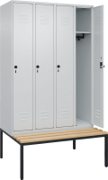 Garderobenschrank CLASSIC
B1200xT500xH2120 mm
RAL 7035/7035, 4 Abteile