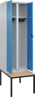 S/W-Gard.-Schrank CLASSIC
B600xT500xH2120 mm
RAL 7035/5012, 2 Abteile