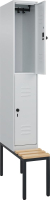 Doppelst. Schrank CLASSIC
B300xT500xH2120 mm
RAL 7035/7035, 1x2Abteile
