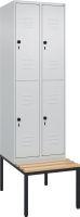 Doppelst. Schrank CLASSIC
B600xT500xH2120 mm
RAL 7035/7035, 2x2Abteile