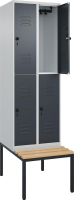 Doppelst. Schrank CLASSIC
B600xT500xH2120 mm
RAL 7035/7016, 2x2Abteile