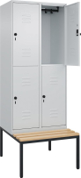Doppelst. Schrank CLASSIC
B800xT500xH2120 mm
RAL 7035/7035, 2x2Abteile