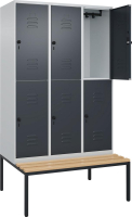 Doppelst. Schrank CLASSIC
B1200xT500xH2120 mm
RAL 7035/7016, 3x2Abteile