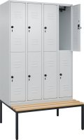 Doppelst. Schrank CLASSIC
B1200xT500xH2120 mm
RAL 7035/7035, 4x2Abteile