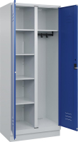 Wä.-Gard.-Schrank CLASSIC
B800xT500xH1950 mm
RAL 7035/5010, 2 Abteile