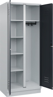 Wä.-Gard.-Schrank CLASSIC
B800xT500xH1950 mm
RAL 7035/7016, 2 Abteile