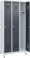 FORMAT Garderobenschrank
B900xT500xH1950 mm
RAL 7035/7016, 3 Abteile