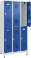 FORMAT Garderobenschrank
B900xT500xH1950 mm
RAL7035/5010, 3x2 Abteile