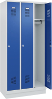 FORMAT Garderobenschrank
B900xT500xH1950 mm
RAL 7035/5010, 3 Abteile