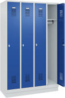FORMAT Garderobenschrank
B1200xT500xH1950 mm
RAL 7035/5010, 4 Abteile