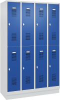 FORMAT Garderobenschrank
B1200xT500xH1950 mm
RAL7035/5010, 4x2 Abteile