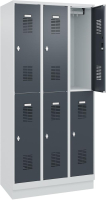 FORMAT Garderobenschrank
B900xT500xH1950 mm
RAL7035/7016, 3x2 Abteile