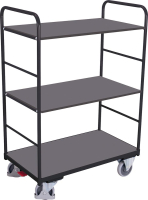 Etagenwagen
Ladefläche B500xT850 mm
Tragkraft 250kg RAL 7016